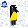 JGO LLAVE ALLEN P/REDONDA 12PZ 1/16" - 3/8" STANLEY 69-257