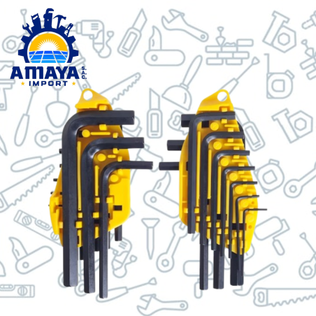 LLAVE ALLEN HEX. 20PZ 1.5-10MM / 1/16" - 3/8" STANLEY 69-255