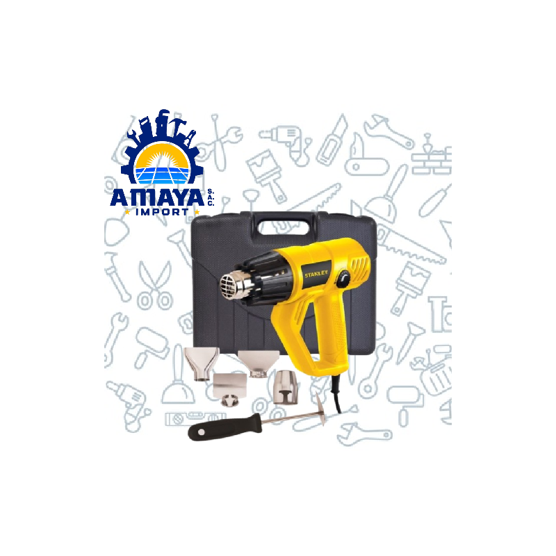 PISTOLA DE CALOR 1800W 600°C + MALETA PLASTICA STANLEY STXH2000K-B2