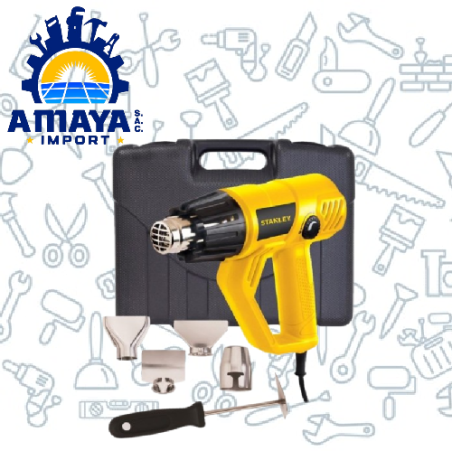 PISTOLA DE CALOR 1800W 600°C + MALETA PLASTICA STANLEY STXH2000K-B2