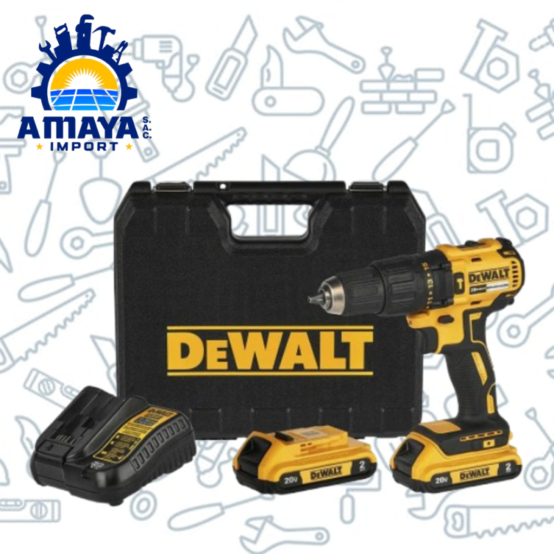 TALADRO PERCUTOR 1/2" 20V XR 2 BAT 2.0AH Y CARG DEWALT DCD7781D2-B2