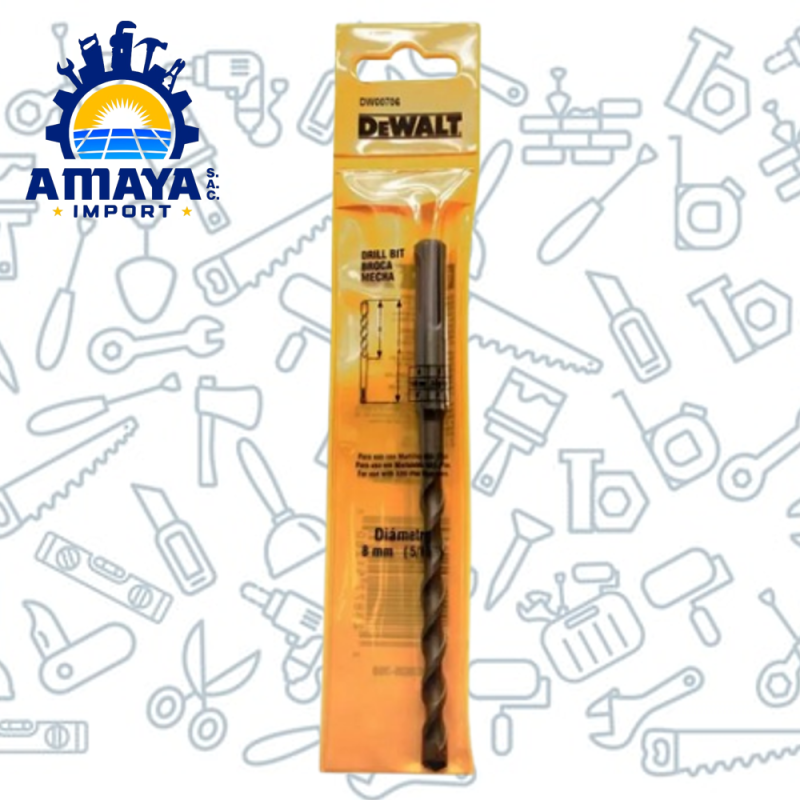 BROCA SDS PLUS 8X110MM (5/16" X 4" X 6") DEWALT DW00706