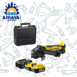 ESMERIL ANGULAR BRUSHLESS 4 1/2" - 5" 20V FATMAX INCL 2 BAT 4.00AH  Y CARG STANLEY SBG700M2K-B2
