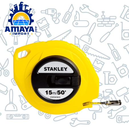 CINTA LARGA CON HOJA DE ACERO 15M 50' STANLEY  34-104